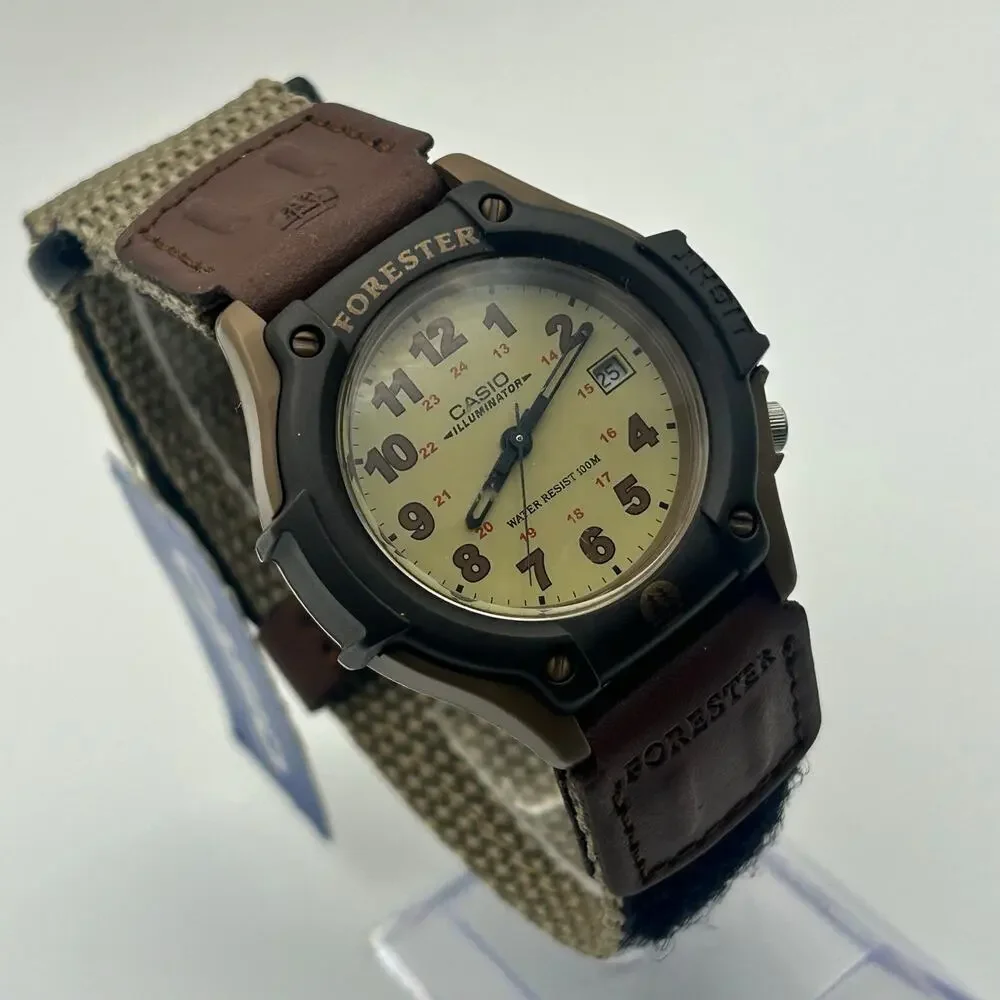 Casio Forester FT-500 Brown Resin Case St. Steel Watch Working New Battery - Picture 3 of 8